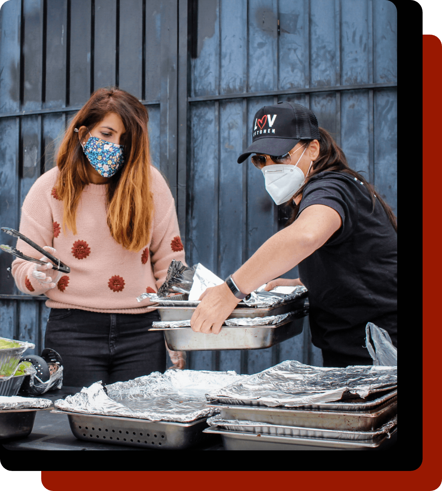 LOV Kitchen team preparing food